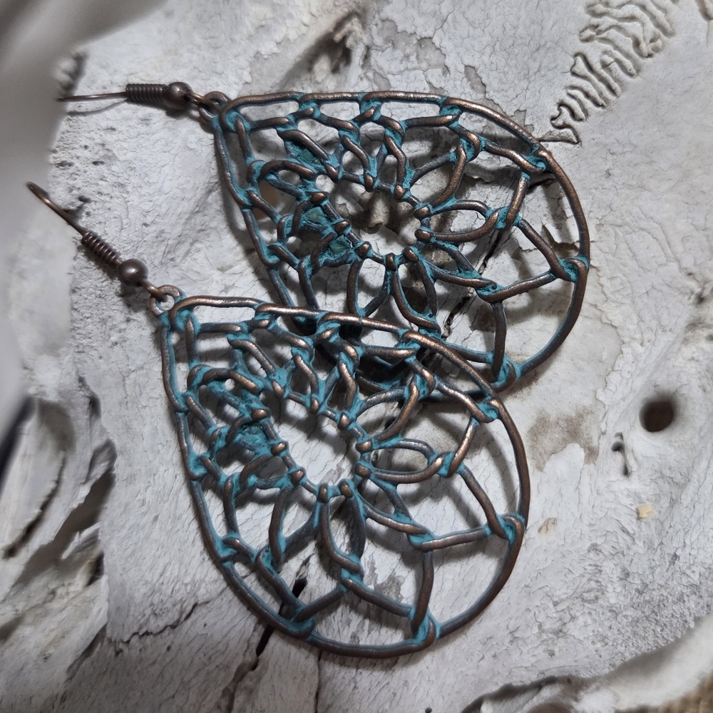 Teardrop Filigree Earrings